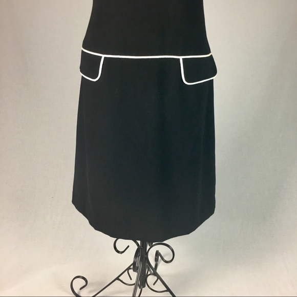 VINTAGE JONES NEW YORK BLACK W/WHITE TRIM SIZE 8 - Picture 2 of 6